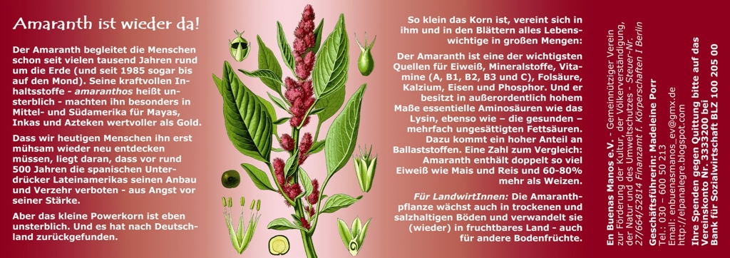 Flyer Amaranth Druckversion