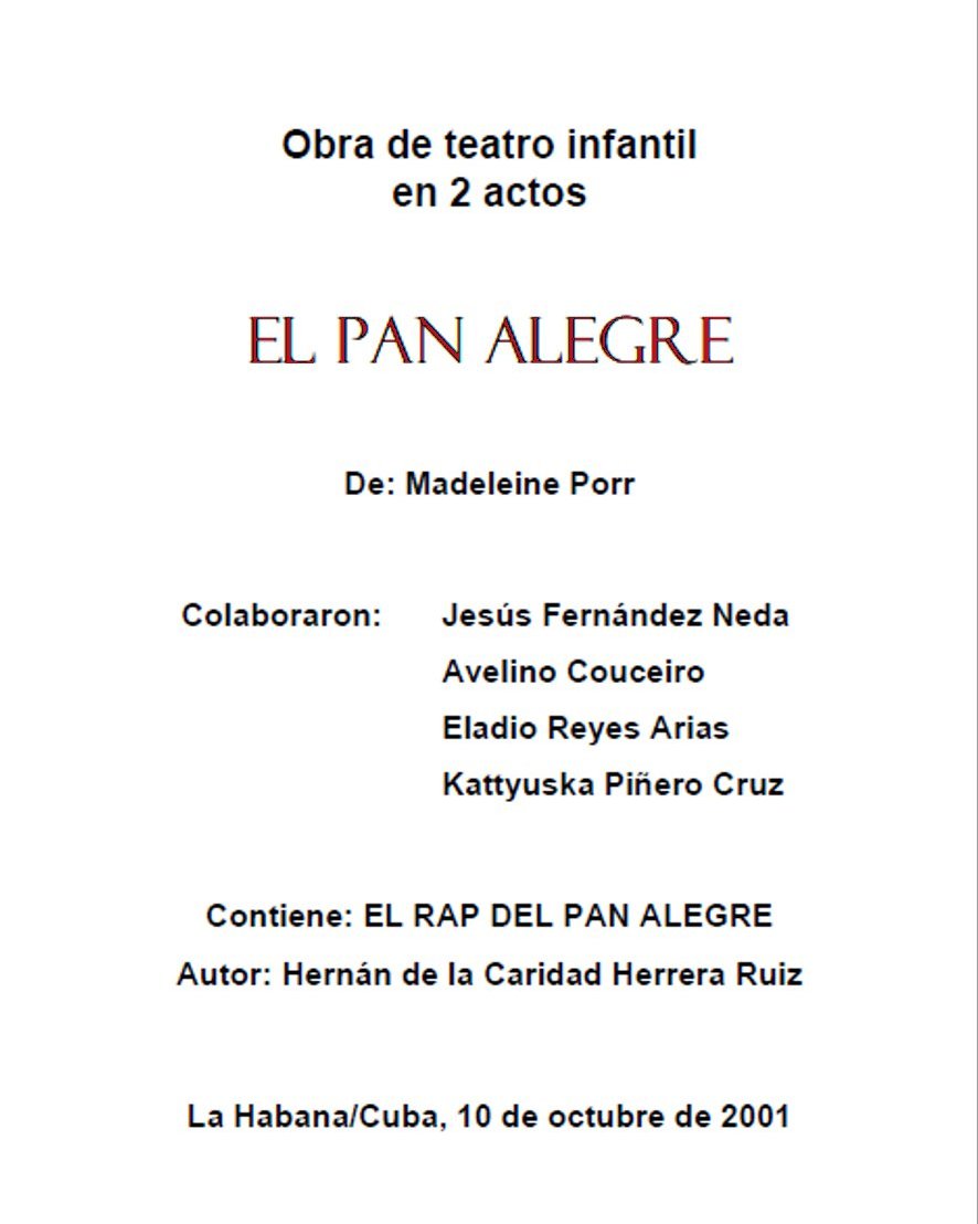 Obra de teatro infantil "El Pan Alegre"